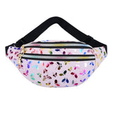 Colorful Double Zipper Waist Bag Water Repellent Mobile Phone Bag