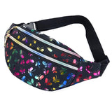 Colorful Double Zipper Waist Bag Water Repellent Mobile Phone Bag