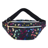Colorful Double Zipper Waist Bag Water Repellent Mobile Phone Bag