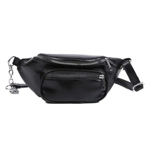 Unisex PU Leather Sling Bag Crossbody Chest Pouch