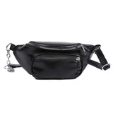 Unisex PU Leather Sling Bag Crossbody Chest Pouch