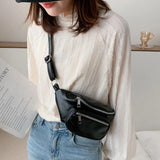 Unisex PU Leather Sling Bag Crossbody Chest Pouch