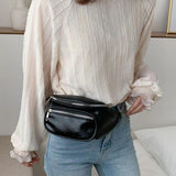 Unisex PU Leather Sling Bag Crossbody Chest Pouch