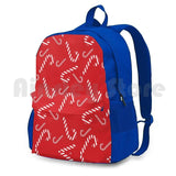 Candy Cane Pattern Outdoor Hiking Backpack