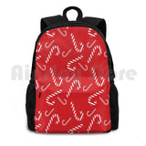 Candy Cane Pattern Outdoor Hiking Backpack