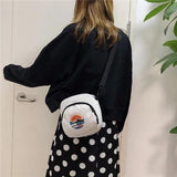 Women Canvas Mini Student Crossbody Bag Casual Flap Shoulder Bag