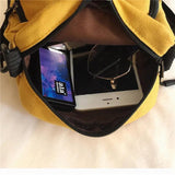 Women Canvas Mini Student Crossbody Bag Casual Flap Shoulder Bag