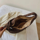 Large Capacity Quilted Crossbody Bag Women Handbag Nylon Tote Shoulder Ba