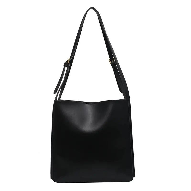 Solid Shopper Bag Women Shoulder Bag Women Tote Bag PU Leather Handbag
