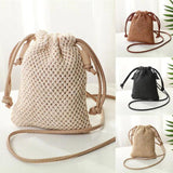 Women Straw Handbag Retro Woven Summer Shoulder Bags