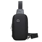 Men Large Capacity Messenger Bag Zipper Waterproof Casual Chest Bag