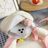 NONSAR Strawberry Rabbit Plush Bag Girl Lolita Style Messenger Bag