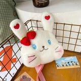 NONSAR Strawberry Rabbit Plush Bag Girl Lolita Style Messenger Bag