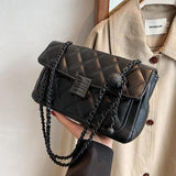 Lingge Embroidered Wire Small Handbag Women's Chain Messenger Bag