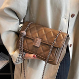 Lingge Embroidered Wire Small Handbag Women's Chain Messenger Bag