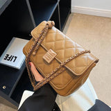 Lingge Embroidered Wire Small Handbag Women's Chain Messenger Bag