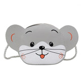 Girls PU Crossbody Bag Cute Animal Shoulder Bag for Shopping D88