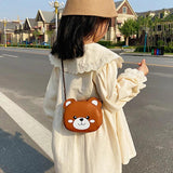 Girls PU Crossbody Bag Cute Animal Shoulder Bag for Shopping D88