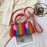 Small Straw Hourglass Handbag Top-Handle Tote Women Shoulder Messenger Bag