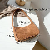 Corduroy Underarm Bag Winter Shoulder Handbag