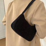 Corduroy Underarm Bag Winter Shoulder Handbag