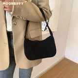 Corduroy Underarm Bag Winter Shoulder Handbag