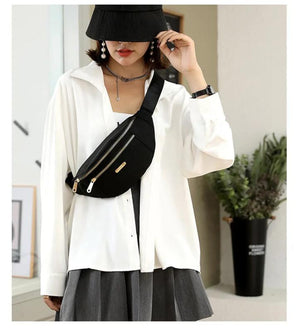 Canvas Waist Bag For Women Shoulder Crossbody Chest Bags