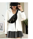 Canvas Waist Bag For Women Shoulder Crossbody Chest Bags