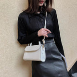 Vintage Lady Flap PU Leather Shoulder Handbag