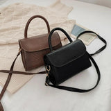 Vintage Lady Flap PU Leather Shoulder Handbag