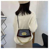 Vintage PU Leather Chain Shoulder Bag