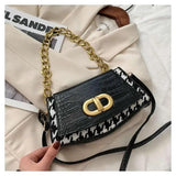 Vintage PU Leather Chain Shoulder Bag