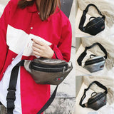 Men's PU Leather Waist Bag Fanny Pack Belt Bag Waist Pouch