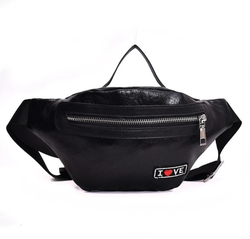 Men's PU Leather Waist Bag Fanny Pack Belt Bag Waist Pouch