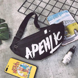 Unisex Waist Bag Letter Fanny Packs Hip-Hop Belt Chest Bag