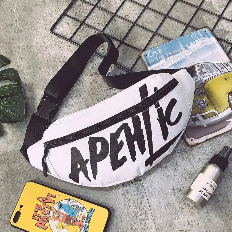 Unisex Waist Bag Letter Fanny Packs Hip-Hop Belt Chest Bag