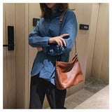 Women Handbag CrossBody Shoulder PU Leather Handbag Tote Waist Pack Bag