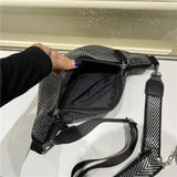 Diamond Studded Fanny Pack Women Crossbody Chest Bag