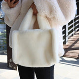 Faux Fur Shoulder Bag Autumn Winter Plush Handbag Girl Wallet Shopping Bag