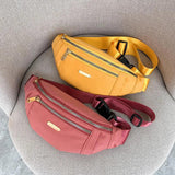 Womens Sports Mobile Phone Chest Crossbody Sling Waterproof Nylon Bag