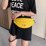 Embroidered Single Shoulder Waistband Lady's Bag