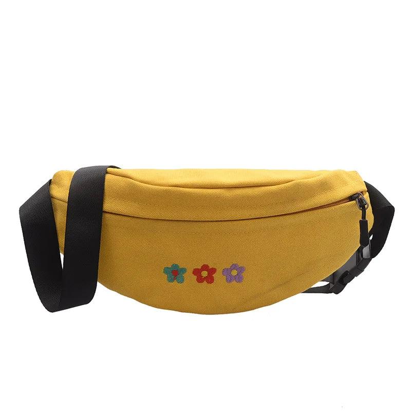 Embroidered Single Shoulder Waistband Lady's Bag