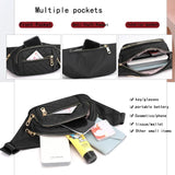 Quilted Nylon Sling Chest Bag Women Retro Shoulder Crossbody Handbag