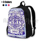 Azulejo Porto Lisbon Azulejos Lisboa Outdoor Hiking Backpack