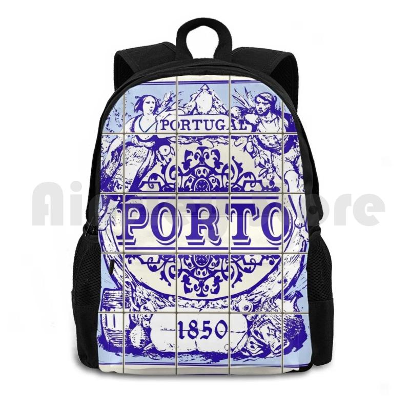 Azulejo Porto Lisbon Azulejos Lisboa Outdoor Hiking Backpack