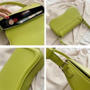 PU Leather Underarm Bag Purse Flap Handbag Women Shoulder Crossbody Bags