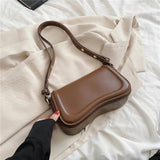 PU Leather Underarm Bag Purse Flap Handbag Women Shoulder Crossbody Bags