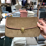 YOZOU Brown Corduroy Handbags Wallet Shoulder Bag Brandy Beach Holiday