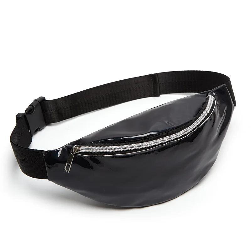 Women's Laser Waist Bag Colorful Slim Fanny Pack Waterproof Belt Pouch