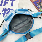 Casual Large Waist Bag For Men High Chest Bag Unisex Zip Belt Bag